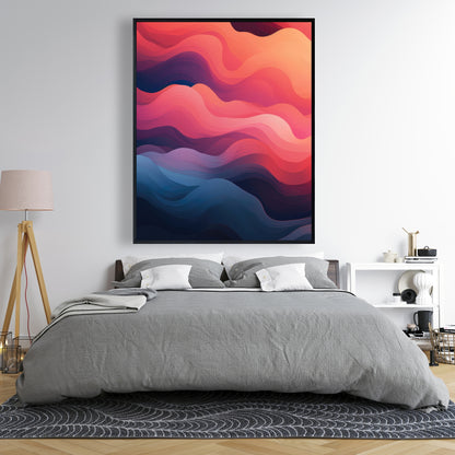 Ethereal Smoke - Pink Framed Canvas for Home Decor