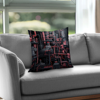 Dark pipes - Throw Pillow