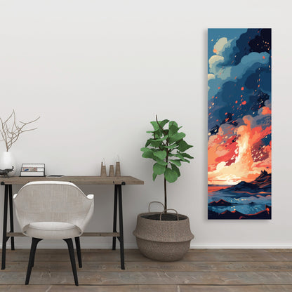 Magma does not wait - 32"x32" Canvas