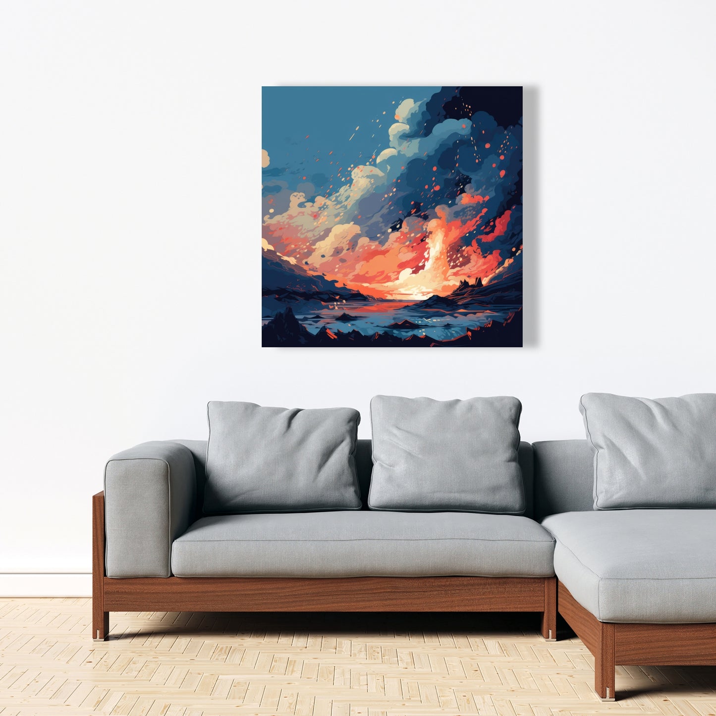 Magma does not wait - 32"x32" Canvas