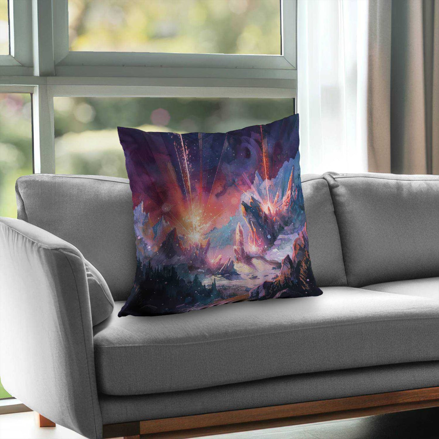 Beaming signal Poly Twill Throw Pillow - Home Decor Accent