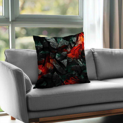 Hiding Under Red Poly Twill Throw Pillow Insert