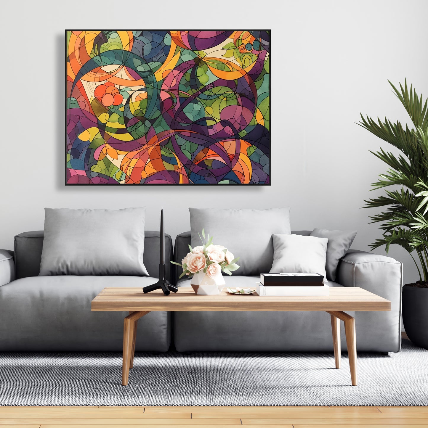 Converge - 24"x24" Framed canvas