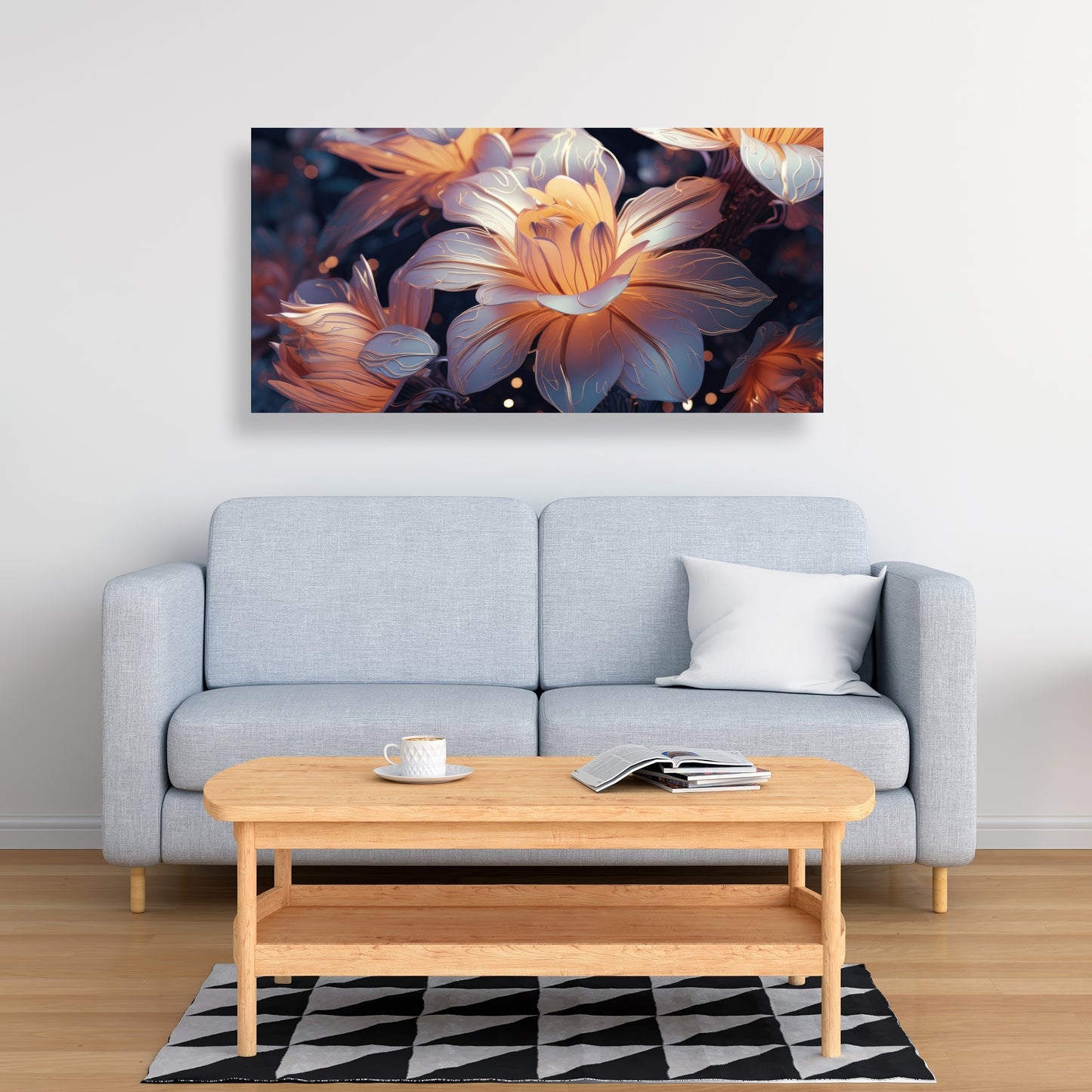 Pixie Flowers - White Canvas Home Decor for Elegant Spaces