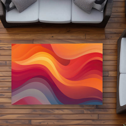 Sunlit Fog - Orange Outdoor Area Rug for Home Decor