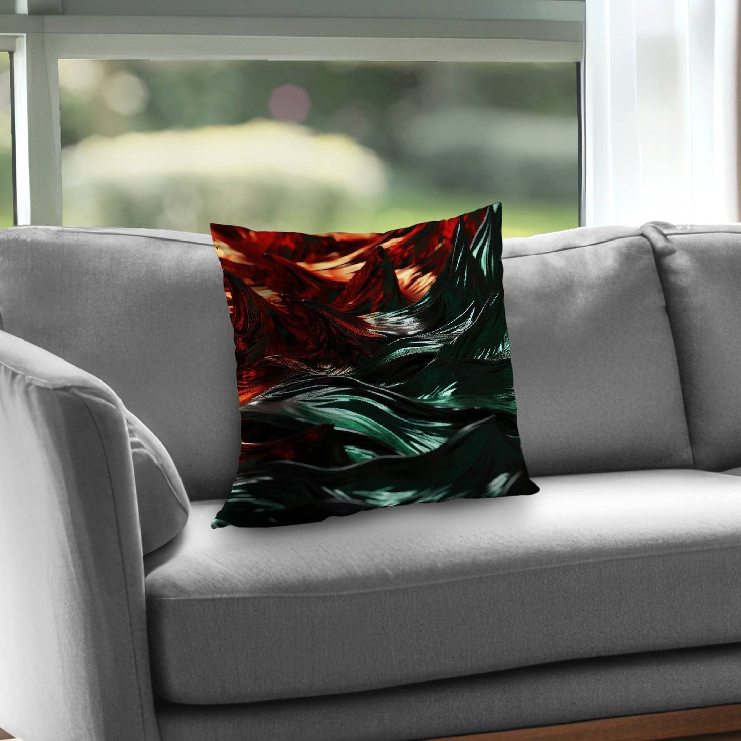 Spiky blaze - Throw pillow - Print on demand