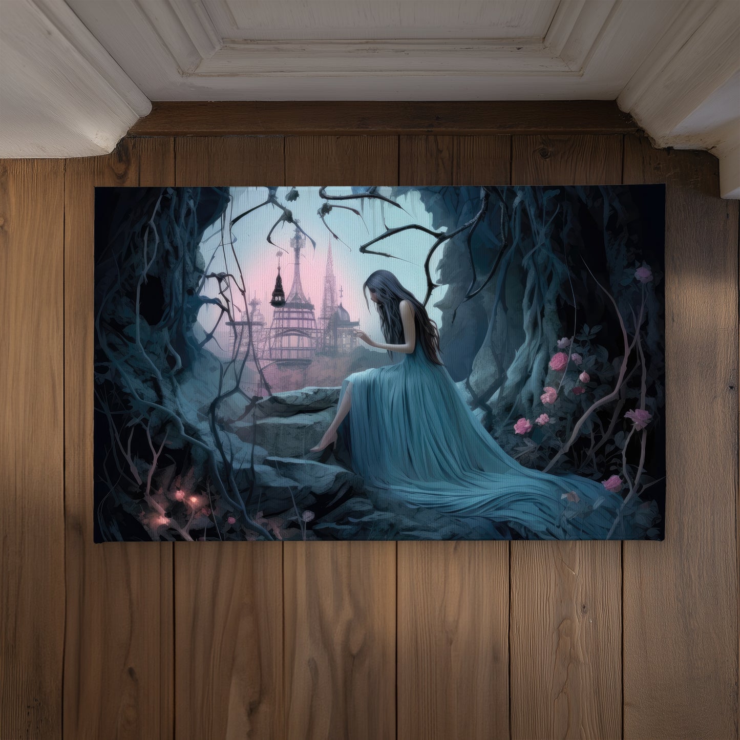 Morose Cave - White Indoor Outdoor Door Mat for Home Decor