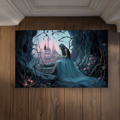 Morose Cave - White Indoor Outdoor Door Mat for Home Decor