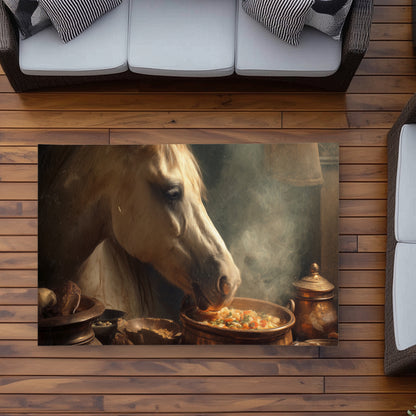 Tapis d'extérieur Cheval sur Soupe | Décoration intérieure élégante