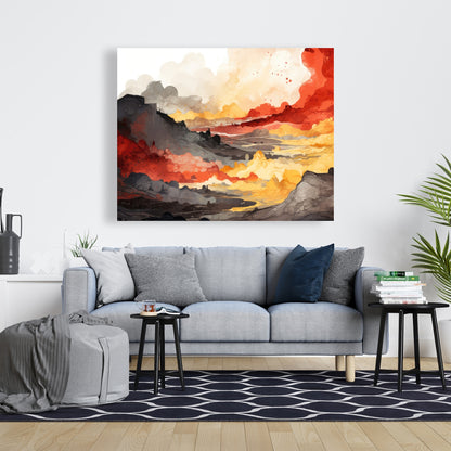 Scolding Land - White Canvas Art for Elegant Home Decor