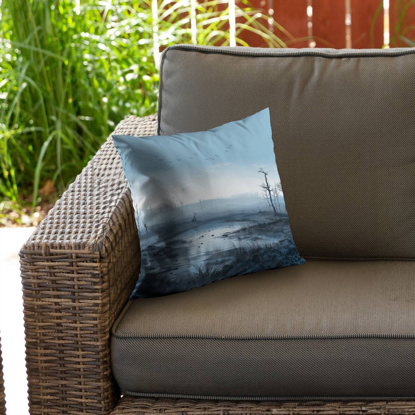 Swampy lands - Throw pillow - Print on demand