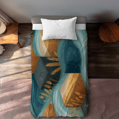 Housse de Couette Golden Harvest Flow | Décoration Élégante pour la Maison