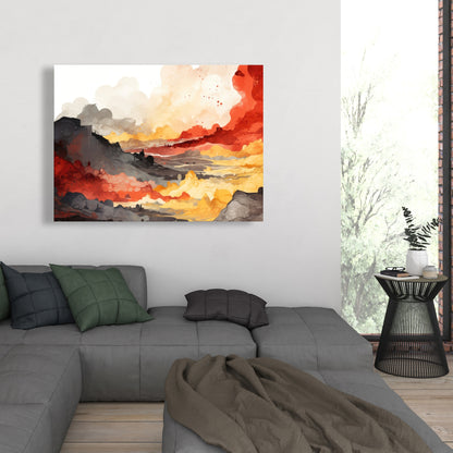 Scolding Land - White Canvas Art for Elegant Home Decor