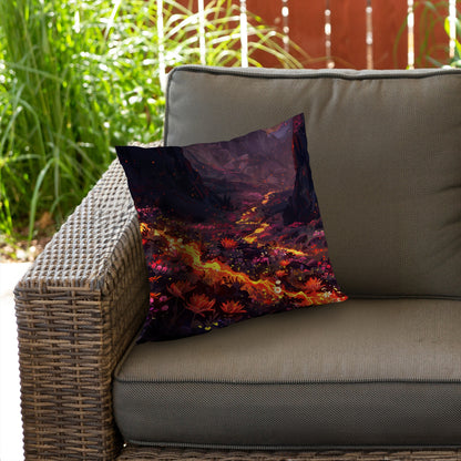 Bloom and Eruption Orange Poly Twill Throw Pillow Insert | Home Decor