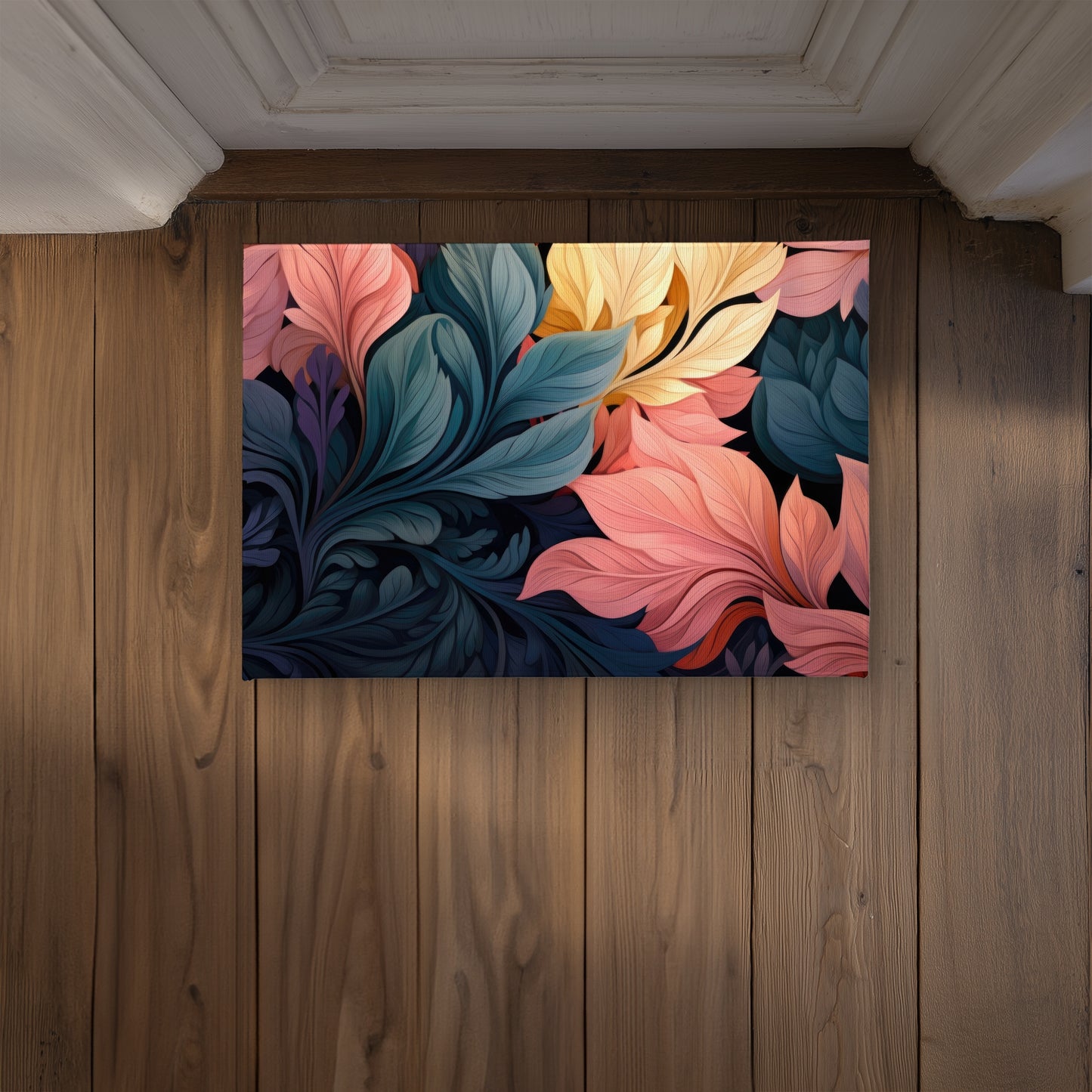 Pastel Bloom Gray Indoor Outdoor Door Mat - Decor Essentials