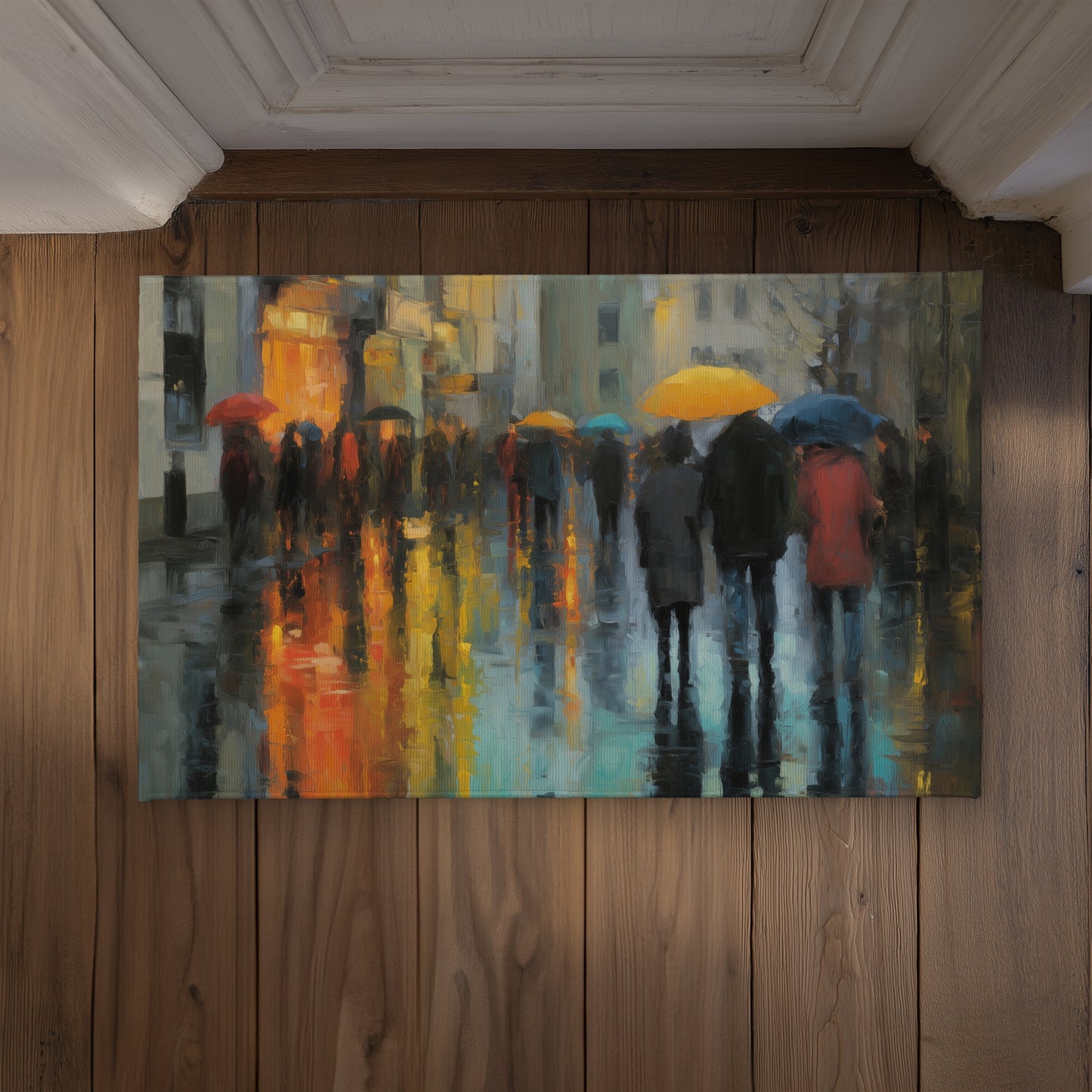 Rainy Day Gray Indoor Outdoor Door Mat | Home Decor Accent