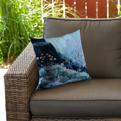 Coussin décoratif annuel en sergé de polyester Freeze - Accessoire de décoration intérieure