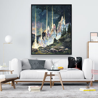 Magical beams - 36"x36" Framed canvas