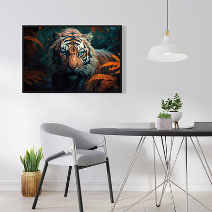Observed - Orange Framed Canvas Art for Home Decor