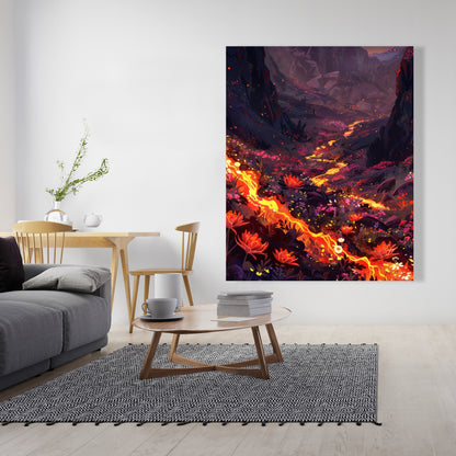 Bloom and Eruption - Yellow Canvas Home Decor Artwork
