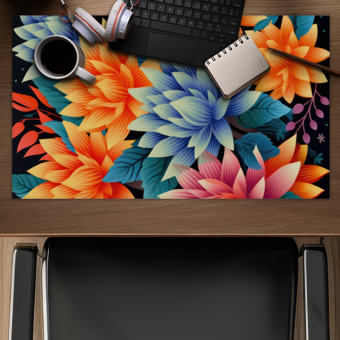 Color Bouquet - Turquoise Gaming Mat for Home Decor