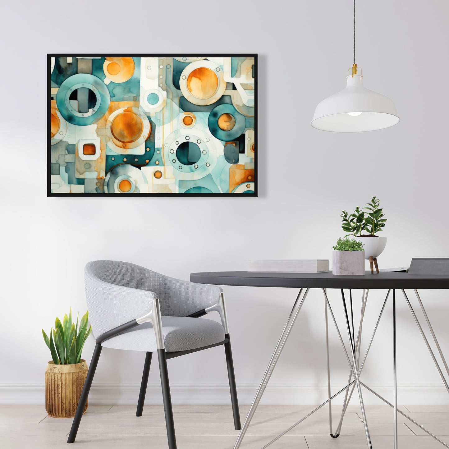 Decomposed porthole - 36"x36" Framed canvas