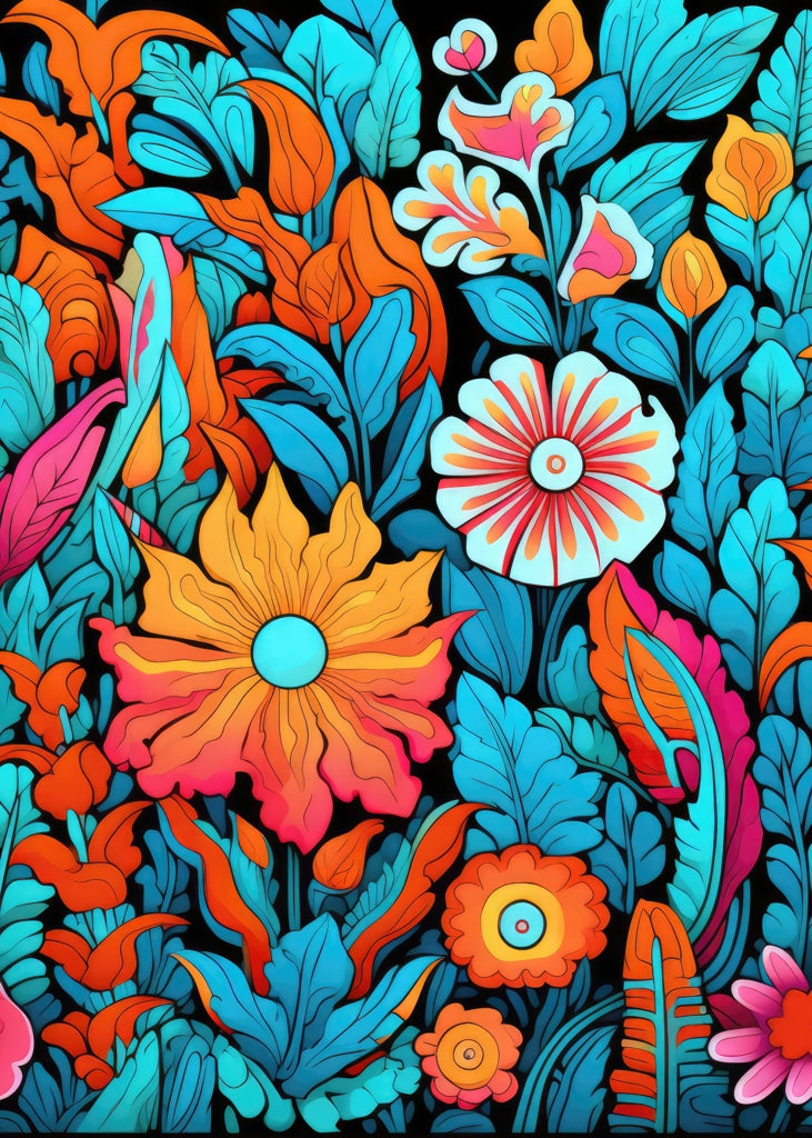 Floral Hues Turquoise Bath Mat for Stylish Home Decor