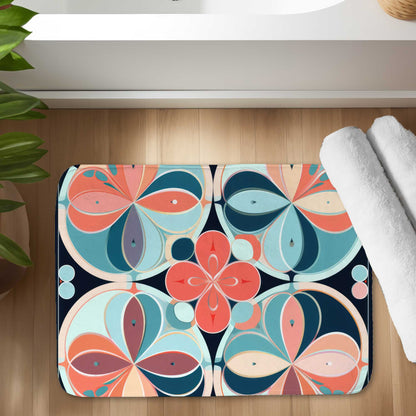 Pastel Mandala Bath Mat | Soft Home Decor Rug for Bathroom