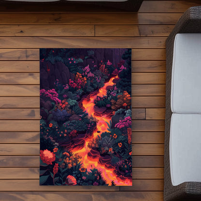 Tapis d'extérieur Lave en fusion | Accent de décoration élégant