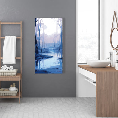 Cold and Muddy | White Canvas Home Decor for Modern Spaces