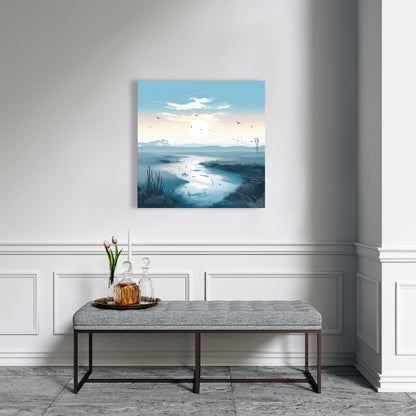 The Marsh - Blue Canvas Art for Stylish Home Decor