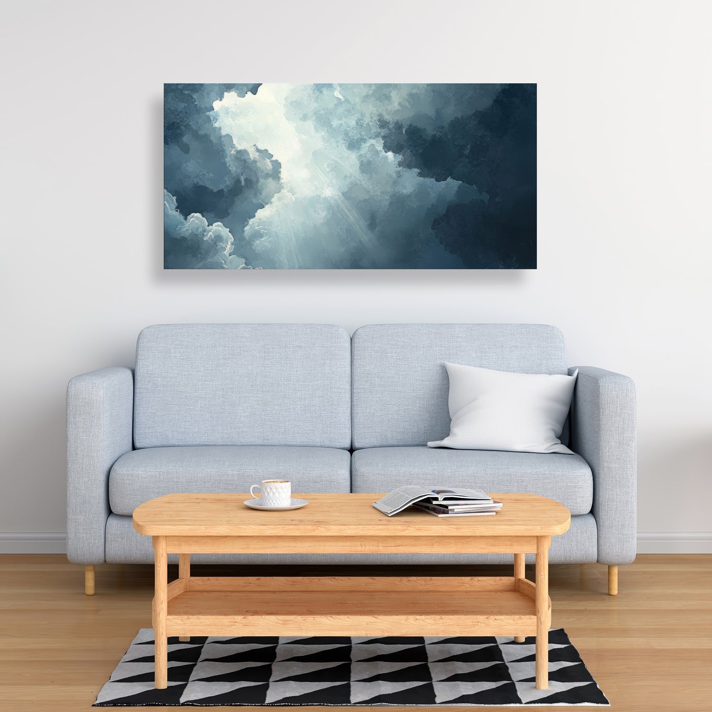 Afterglow - Blue Canvas for Elegant Home Decor | Unique Art