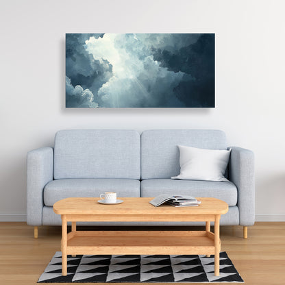 Afterglow - Blue Canvas for Elegant Home Decor | Unique Art