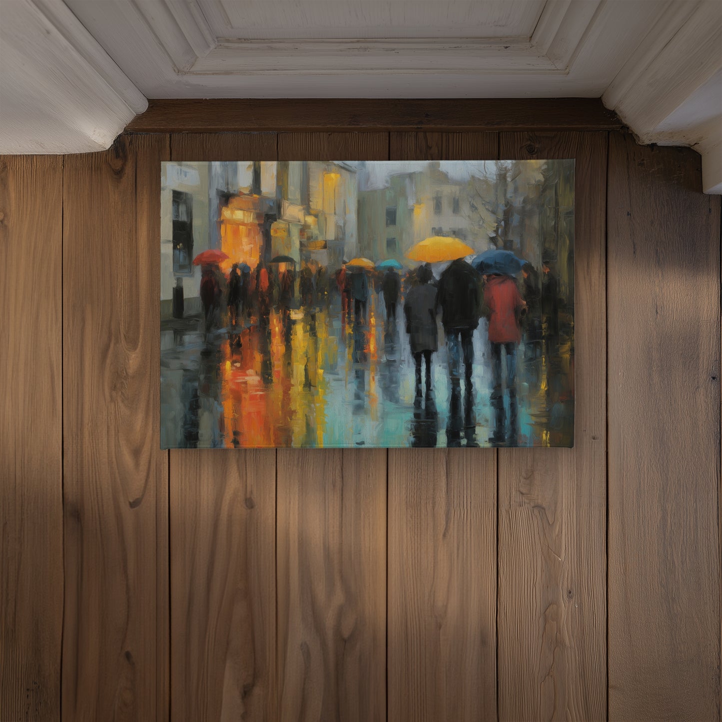 Rainy Day Gray Indoor Outdoor Door Mat | Home Decor Accent