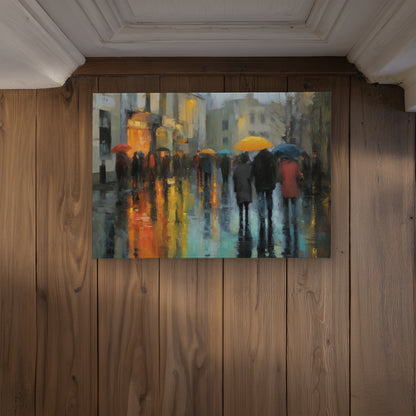 Rainy Day Gray Indoor Outdoor Door Mat | Home Decor Accent