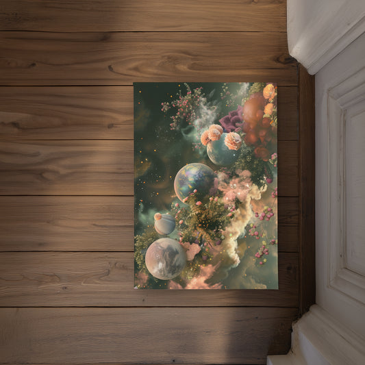 Bloom Space Green Indoor Outdoor Door Mat for Home Decor