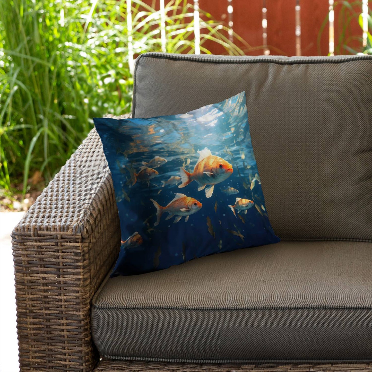 Free flow - Throw pillow - Print on demand