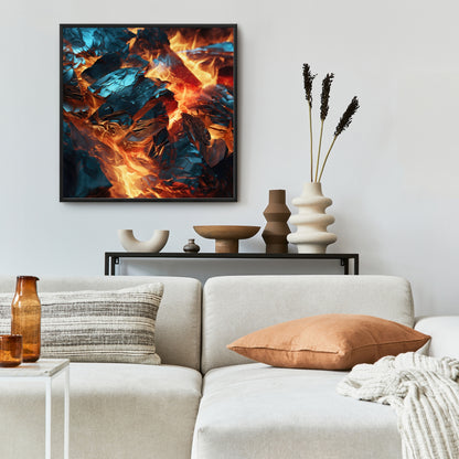 Cursed Visions - Yellow Framed Canvas for Home Decor
