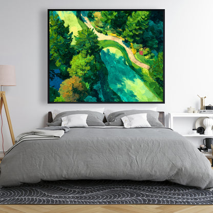 Peaceful course - 24"x24" Framed canvas