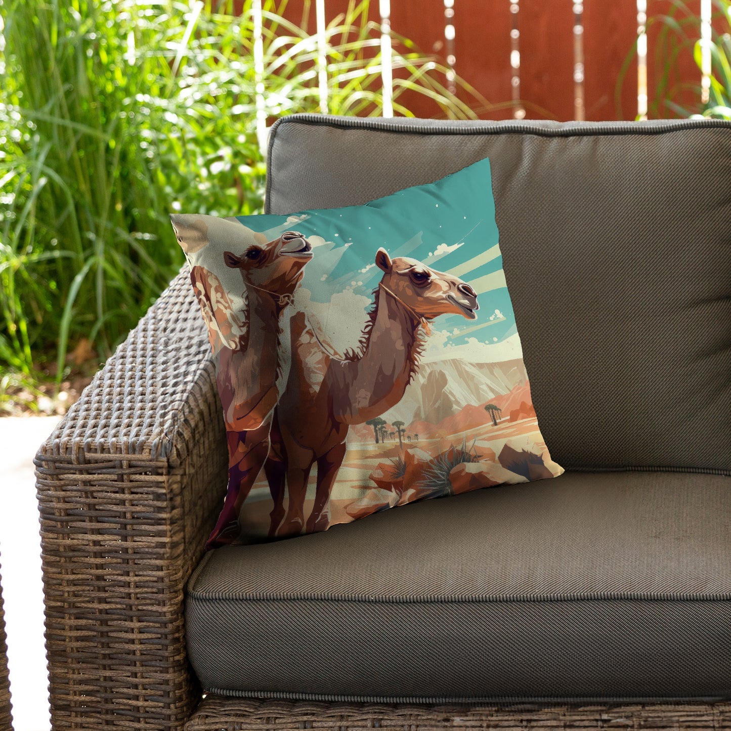 Two Camels Brown Poly Twill Throw Pillow Insert | Home Decor