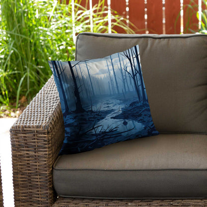 Dead Lands Blue Poly Twill Throw Pillow Insert