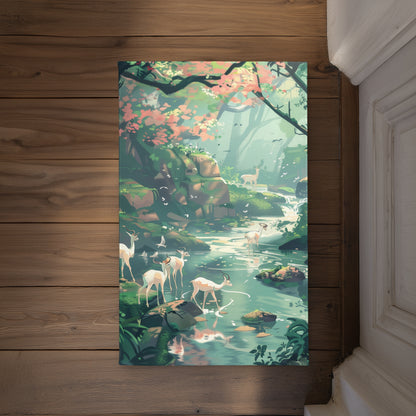 Sipping Pink Indoor Outdoor Door Mat - Stylish Home Decor