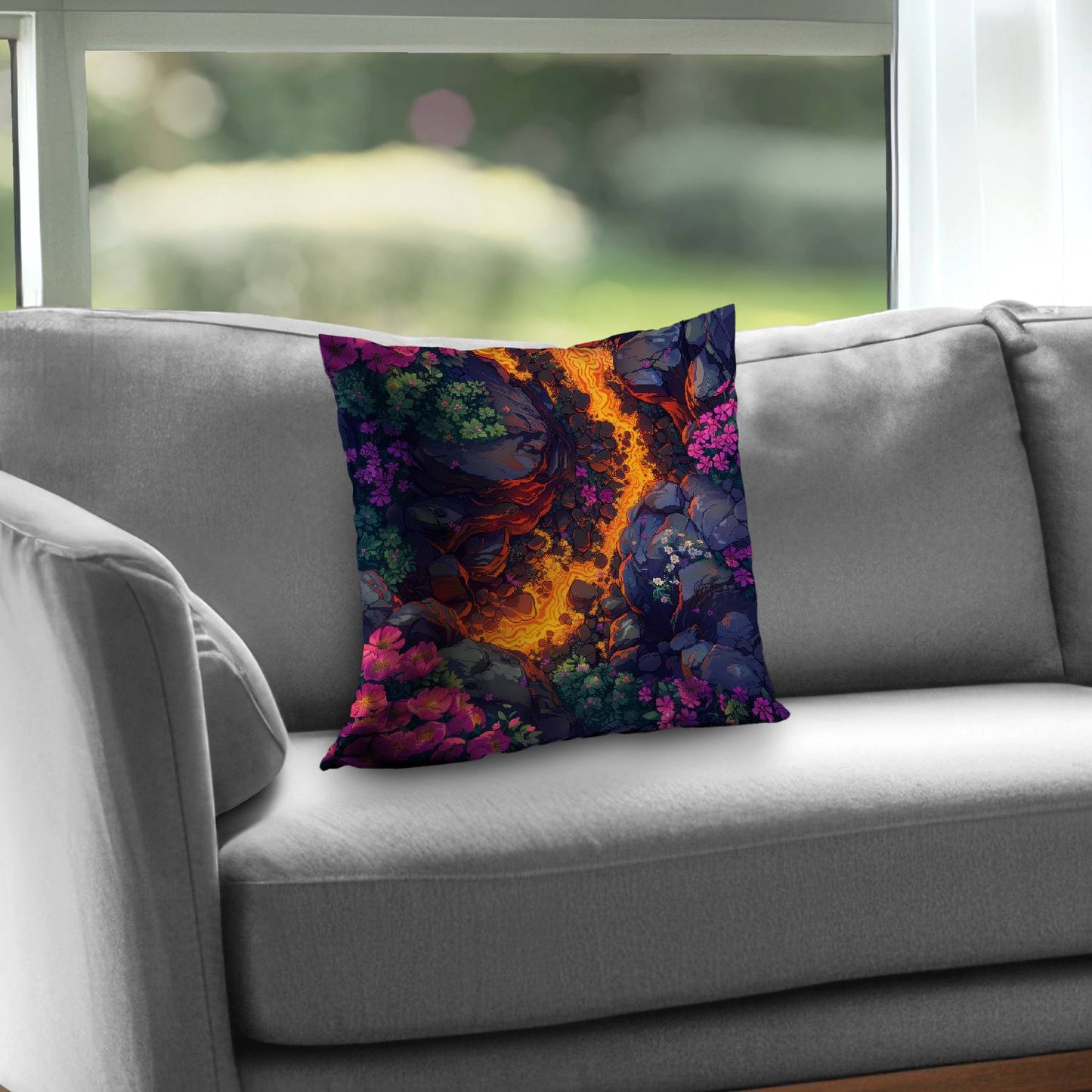 Hot river - Throw pillow - Print on demand