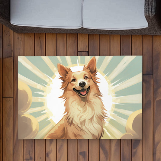 Who's a good boy - Turquoise Outdoor Area Rug for Home Decor