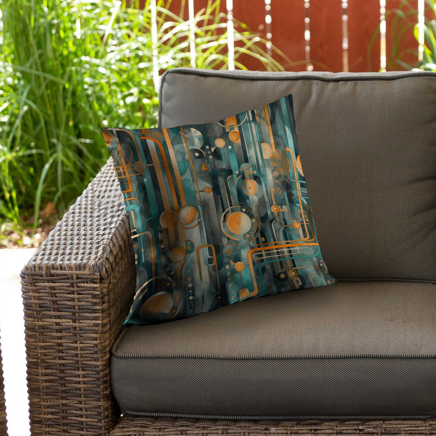 Astrological Machinery Poly Twill Throw Pillow | Home Decor