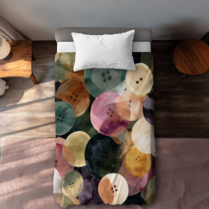 Housse de couette Button Dance colorée | Décoration d'intérieur élégante