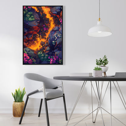 Hot River - Black Framed Canvas Wall Art for Home Decor
