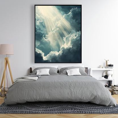 Beam of light - 36"x36" Framed canvas