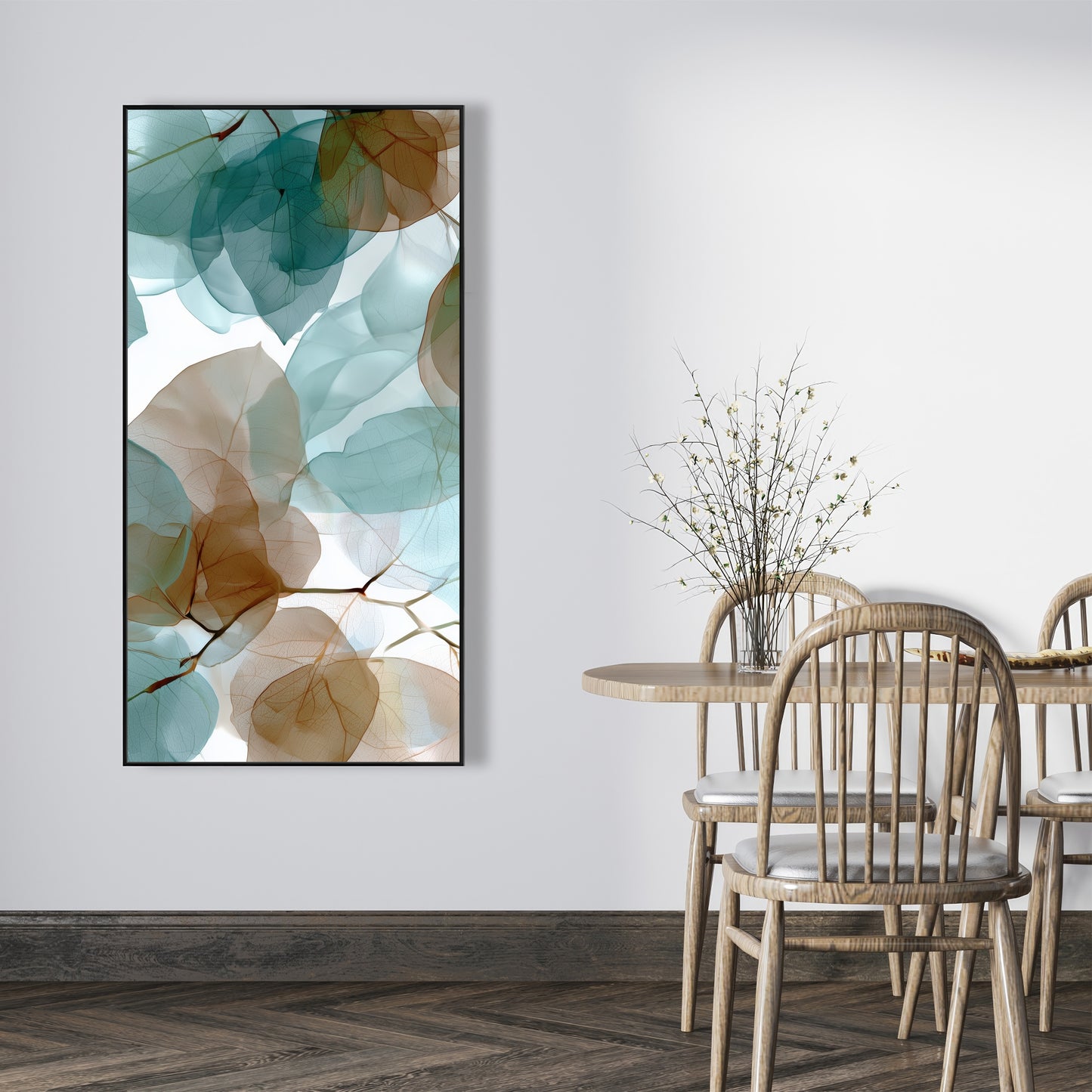 Translucent leaves - 24"x24" Framed canvas