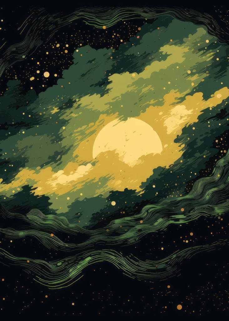 Cloudy Star Green Bath Mat - Stylish Home Decor Essential